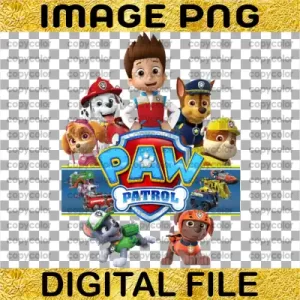 Paw Patrol Characters Image PNG HD T-shirt Clipart, Paw Patrol Design, Paw Patrol Party, Paw Patrol Cake Topper